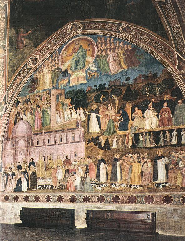 Frescoes on the right wall